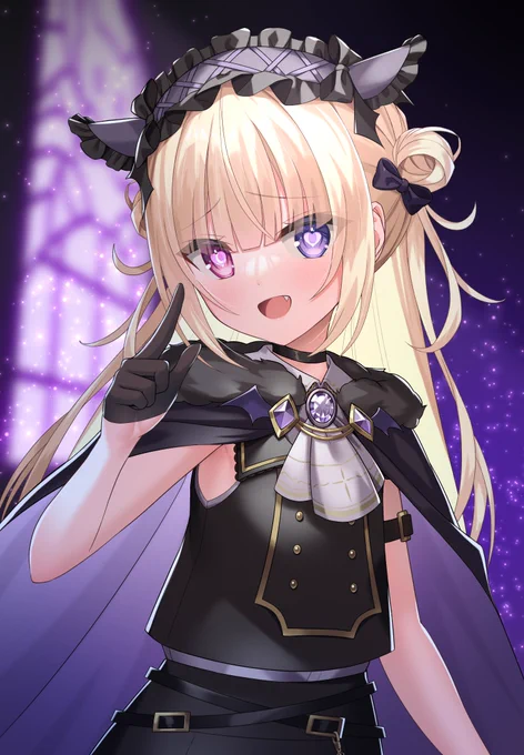 ネクロマンサー衣装な月紫アリアちゃん!#ありあづくし 