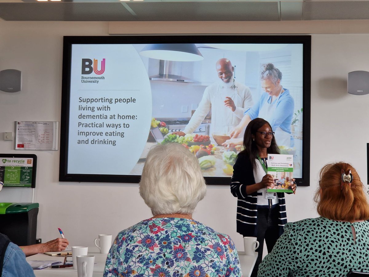 HewardMichelle's tweet photo. Great discussion at our @BournemouthADRC coffee morning identifying research priorities of local older people from nutrition to knickers -yes really! Thanks @bournemouthuni researchers   @SophiaAmenyah @GladysYin @CatherineTalb @AshleySpriggs10 and @britgerontology for funding https://t.co/zqcHOQZjiV