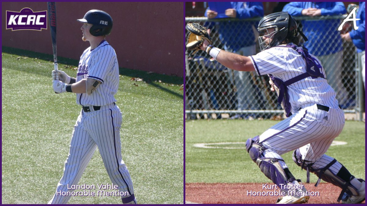 Avila_Athletics's tweet photo. The two centerpieces of the @AvilaBaseball offense, Landon Vahle and Kurt Trotter, were awarded postseason All-@kcacsports honors for their successes this spring.
https://t.co/UEruYgnk4w
#EagleEmpire #KCACBaseball https://t.co/pIKOpi3qhe