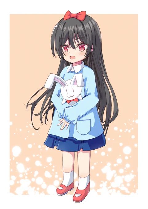 #小人たちの絵画展 Vtuberの御伽ミアさん(#Mia__Familia)を描かせていただきました。 御伽ミアにもロリ時代があったんだ、という言葉にティンと来たので。