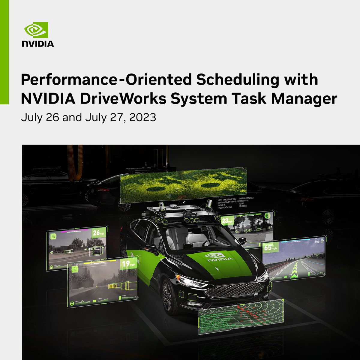 NVIDIADRIVE's tweet photo. Join NVIDIA experts on July 26 &amp; July 27 to learn how to use NVIDIA DriveWorks System Task Manager for scheduling and running AV driving functions
https://t.co/cz4M6gvUBW https://t.co/j6PSjU0dWe