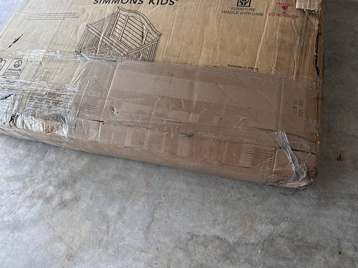 ARob2627's tweet photo. Serious question, how is @FedEx still in business? My recent shipments.. Shipment 1: 9!! days of “out for delivery” then “operational delay”. #2: 5 days of delays then the crib for our first child shows up broken. #3: on day 3 of delay now for a $2,500 item. Please just use @UPS https://t.co/jpJ3hrgzXN