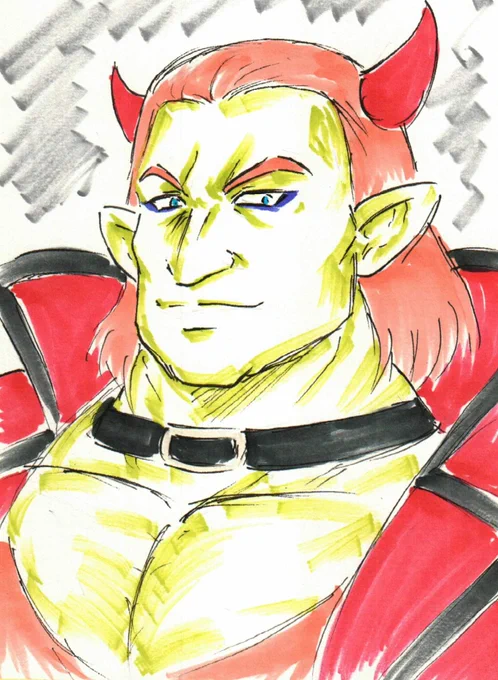 #プリキュア版深夜の真剣お絵描き60分一本勝負寝起き参加、7月10日お題「ビョーゲンズ」でグアイワル。 