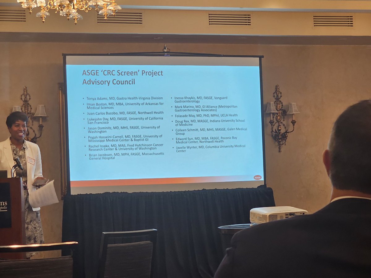 I saw some of my fave familiar names today as the amazing Dr. @JChristieMD presented at the @ASGEendoscopy CRC Screening Project MD Summit