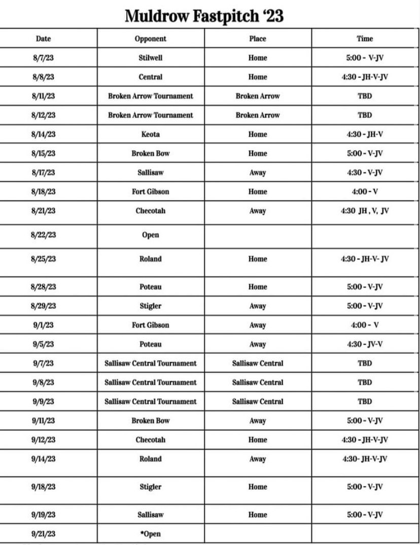 it_maybe_KD's tweet photo. 2023 fast pitch season schedule. Can't wait! https://t.co/du5YvoHnNQ