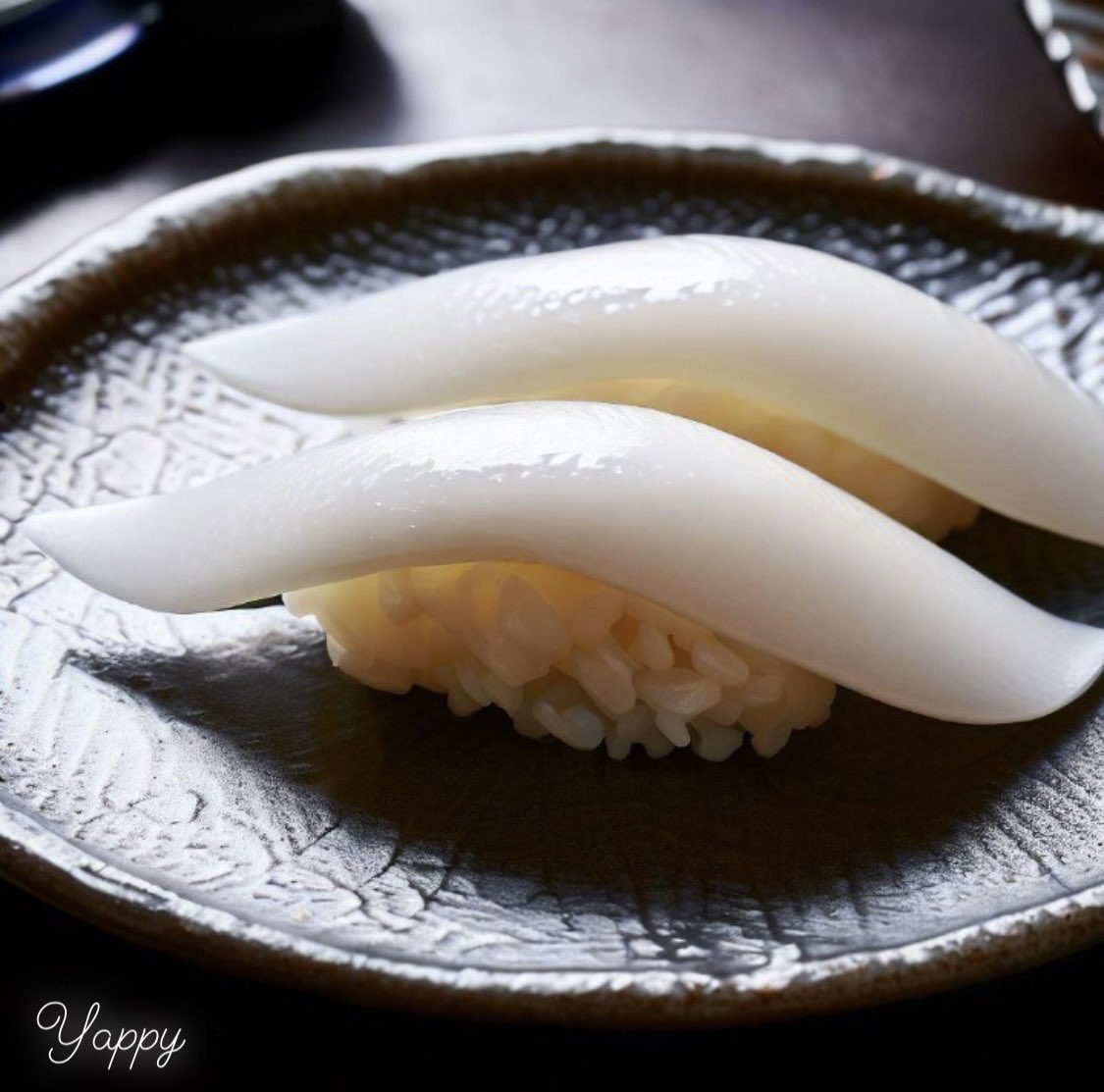 yapi2302's tweet photo. ————————————-

Ika (Squid nigiri)

————————————-

#ai #aiart #aiartworker #artlovers #photography #beauty #breathtaking #stablediffusion #aiartdaily #artist #artgallery #nature #japan #japaneseimage #sushi#Samon #nigiri #squidnigiri https://t.co/XOnNx7HBy9