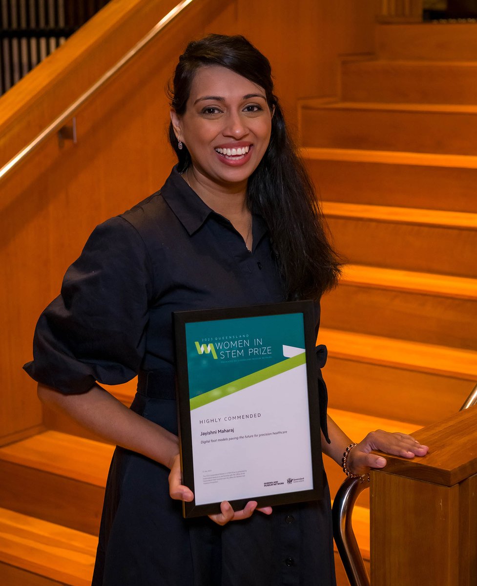 Congratulations to Dr Jayishni Maharaj, who received a Highly Commended Award at the 2023 Queensland Women in STEM Prize ceremony last night! 👏