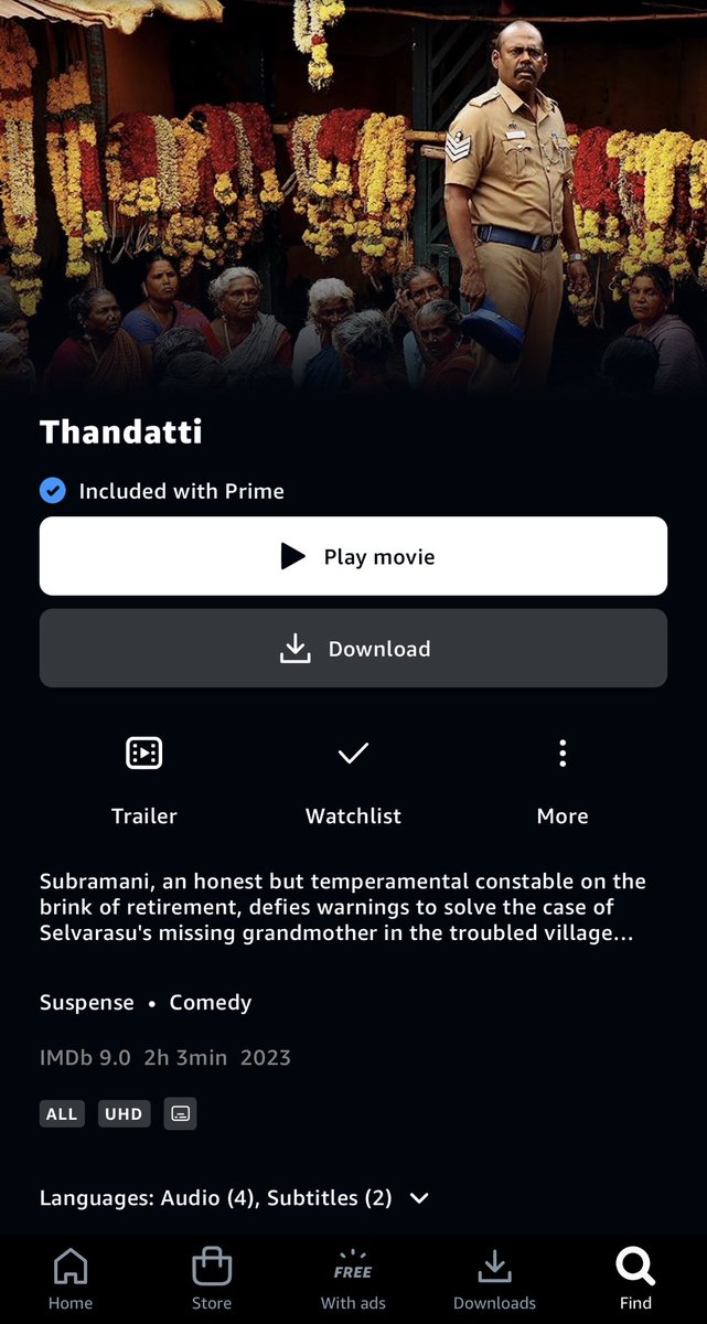 Streaming now… #Thandatti