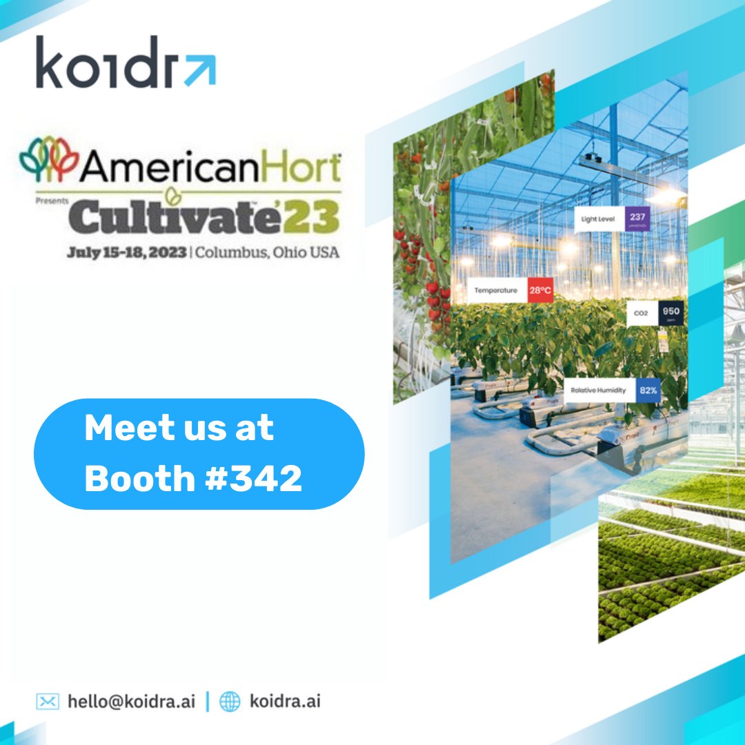 Koidra_Inc's tweet photo. Visit us at Booth #342 during Cultivate'23, hosted by @American_Hort, the premier association for the green industry. 

This could be a golden opportunity to experience our brand-new product #AeroLink, which is a true game changer for the industry- https://t.co/i9abnvaSet https://t.co/O51XPMlMIr