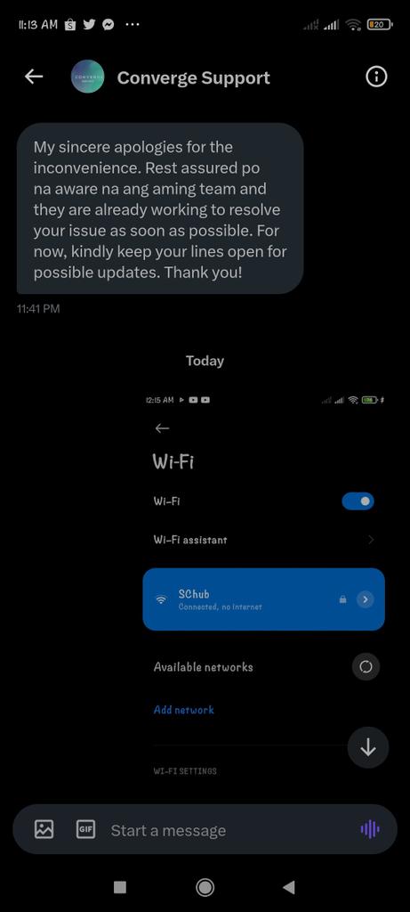 PAANO PA IE-EXTEND ANG PATIENCE KAYA KUNG PANG 2ND DAY KO NANG DI MABABAYARAN DAHIL SA ISP ISSUE NA TO NI @Converge_CSU ???