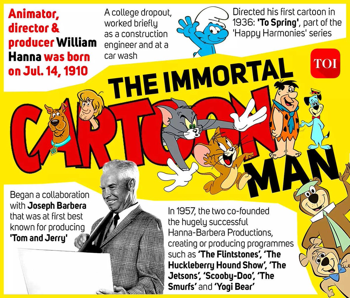 You share your #birthday with... The Immortal Cartoon Man... #WilliamHanna