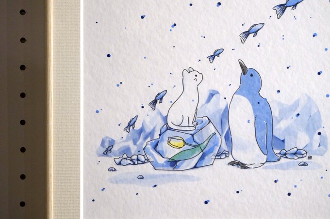 「polar bear watercolor (medium)」 illustration images(Latest)