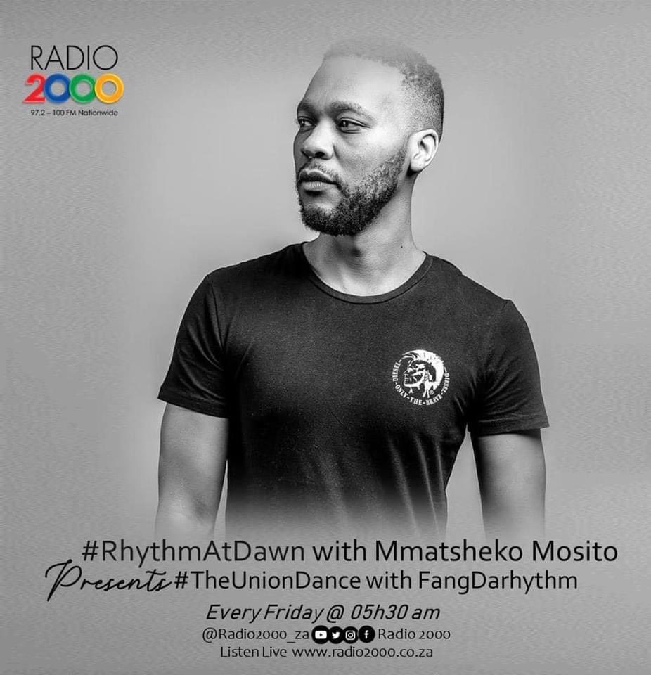 Radio2000_ZA's tweet photo. It’s a #Uniondance Friday on 
#RhythmAtDawn!
Catch @FangDarhythm in the mix 
After 5:30am🔥🔥🔥 https://t.co/9JwgyquvZA