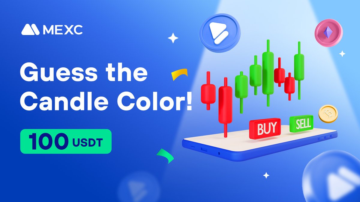 #Ripple $XRP is trending🔥🔥🔥

Make A Guess!     

What is the Candle Color of #XRP formed on Jul 14 16:00-20:00 UTC?      

⏳Ends on Jul 14, 12:00 pm (UTC)   
🎁10 ppl * 10 USDT      

To Enter:  
🔹RT your answer, tag 3 frds
🔹Mention @MEXC_Official 
🔹Fill out: