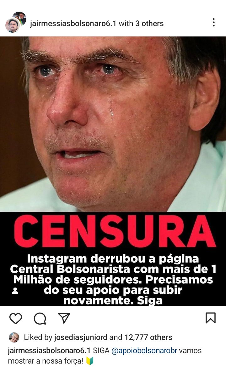 #censorship
#brazilwasstolen
#LuladraoDesgracaEDestruicao 
#FreeSpeech #FreePress #FreedomOfSpeech #freedomanddemocracy 
#brazil
#patriaamadabrasil