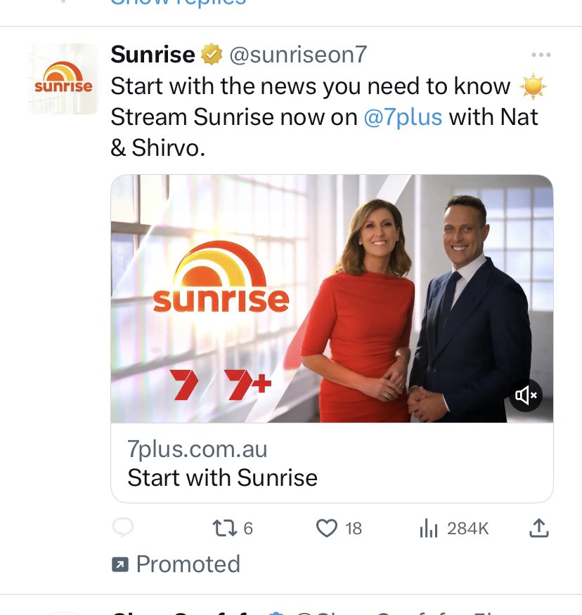 So funny that #sunrise pays to advertise on my feed but closes comments so I can’t tell them I’d never watch their crappy, racist, dumbed-down and lie-filled drivel. Ahh well, keep paying if you want to :-) xx #channel7