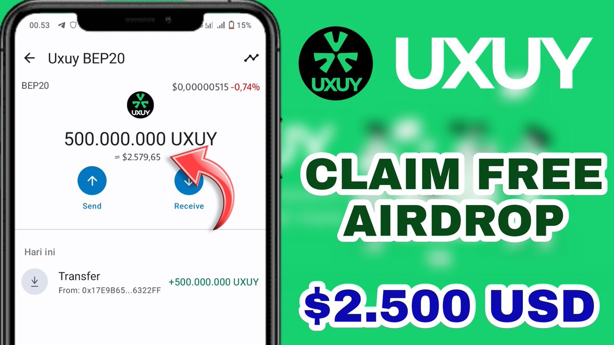 airdropkingdomz's tweet photo. 🎉AIRDROP $2.500 USDT✅
Uxuy BEP20

📖 Step-by-step guide:
1⃣ Copy link: 🔗 https://t.co/sjofzVnLwM

2⃣ Paste Link in Trust Wallet/Metamask or Bitkeep DApps -  Search bar
3⃣ Select Smartchain Network
4⃣ Press BUY or Claim
5⃣ Confirm Transaction
6⃣ Done you Received ( UXUY ) https://t.co/ASjIoDcOxM