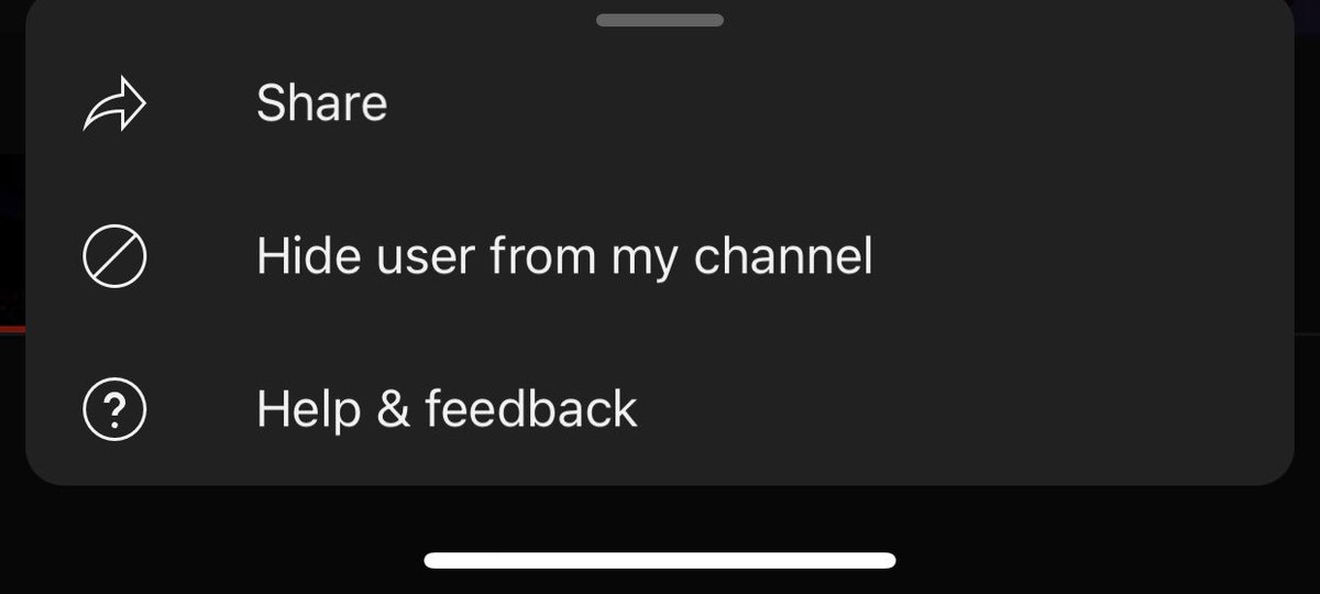 funkaspuck's tweet photo. @youtube removed the Block option, and only offers a “hide” feature which doesn’t work. Not nice. https://t.co/axzLIoBILW