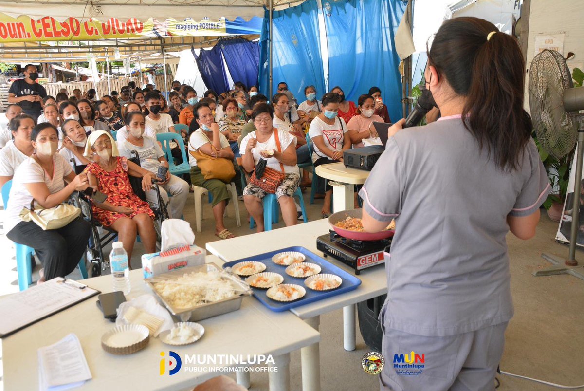 OFFICIALMUNTI's tweet photo. Maraming salamat sa lahat ng dumalo sa Nutrition Seminar for Cardio Patients nitong July 10 sa Ospital ng Muntinlupa.
Ito ay bahagi ng ating Make Your City Proud (MYCP) campaign para sa buwan ng Hulyo.
#OsMun #Muntinlupa #MYCP https://t.co/vFa5yuFyjr