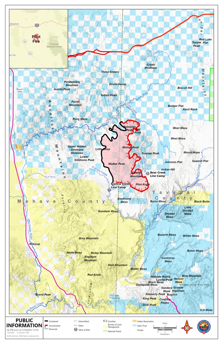 azstateforestry's tweet photo. #PilotFire: Increase in acreage due to more accurate mapping. Fire is 34,778 ac. & 42% contained.
Tonight's info: https://t.co/79IsGXxtMx
#AZFire #AZForestry https://t.co/eL268CGPNk