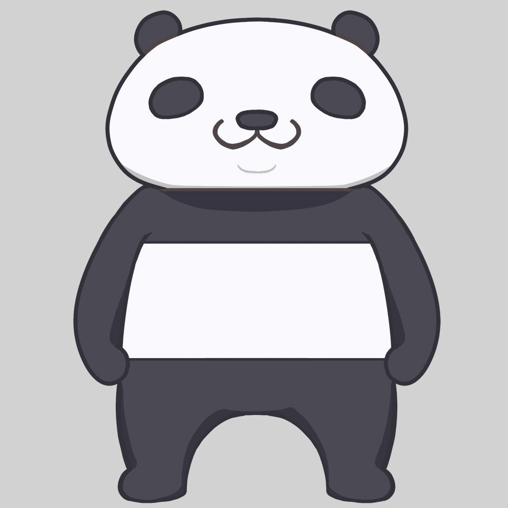 「らいぶ2D 練習用パンダ描いた とりあえずこいつを動かそう・・・」|大熊猫介のイラスト