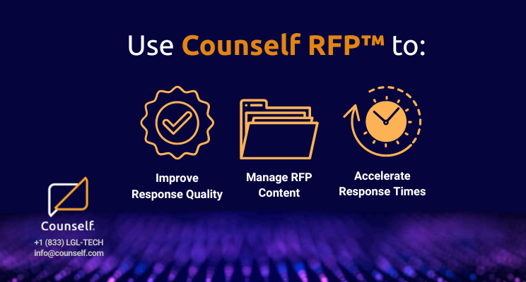 Counself_Inc's tweet photo. Streamline your legal department's #RFP process with #Counself! Leverage its unique features to effectively manage RFP content, ensure faster response times, and improve overall productivity. Learn more here: https://t.co/ehlC52cxhB
#LegalTech #VendorManagement https://t.co/8hhAIiq5xY