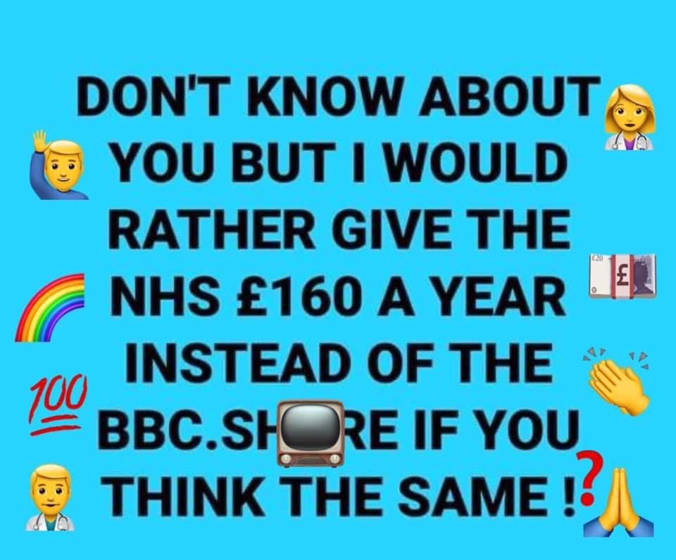 Truth! #DefundtheBBC #SupportTheNHS