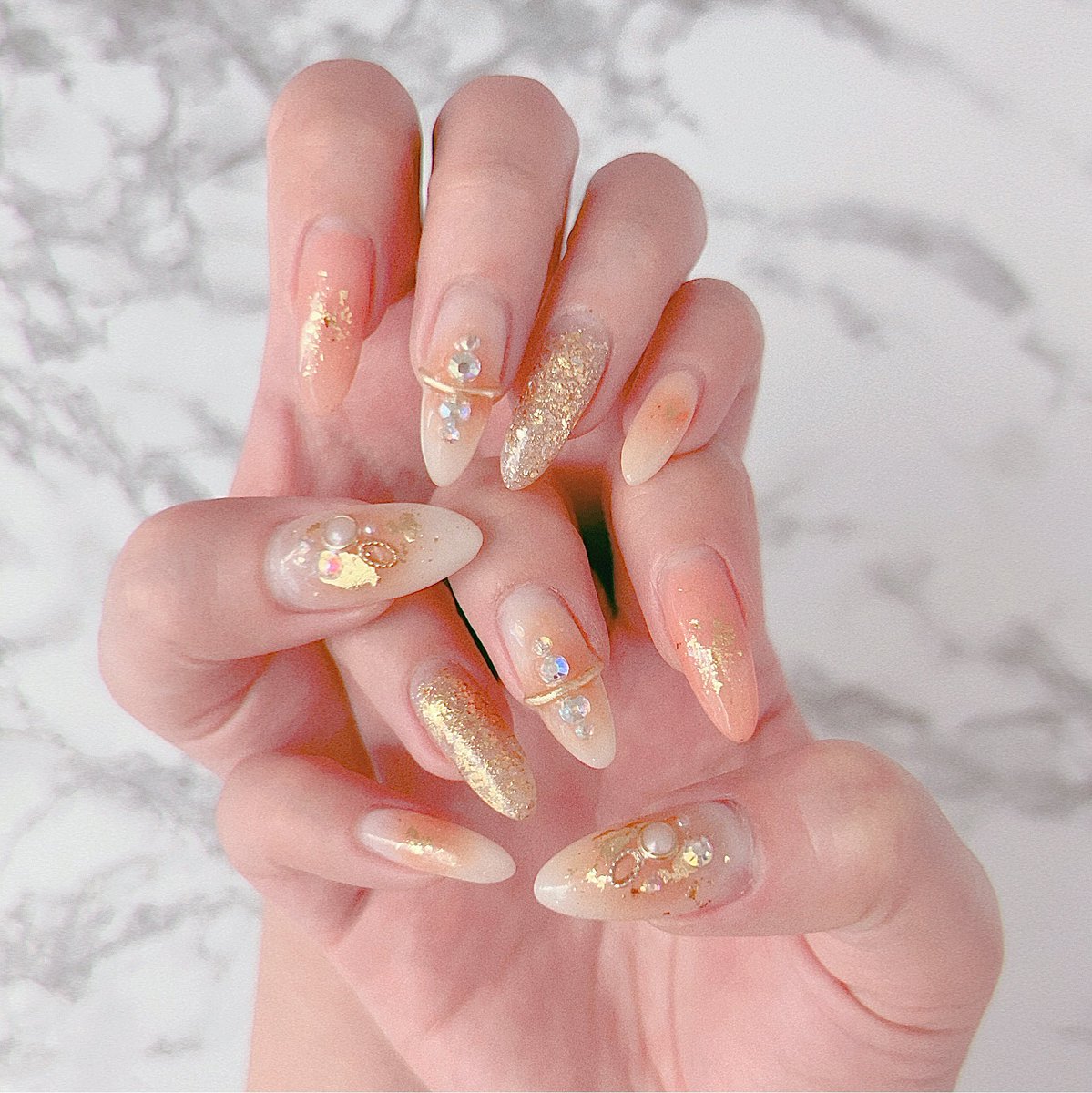80Z___'s tweet photo. Current set 🍑 peach bellini ✨
#nails #nailart #nailsdid #gelnails #notd #3dnails #blushnails #auranails https://t.co/BbbTmCUBo8