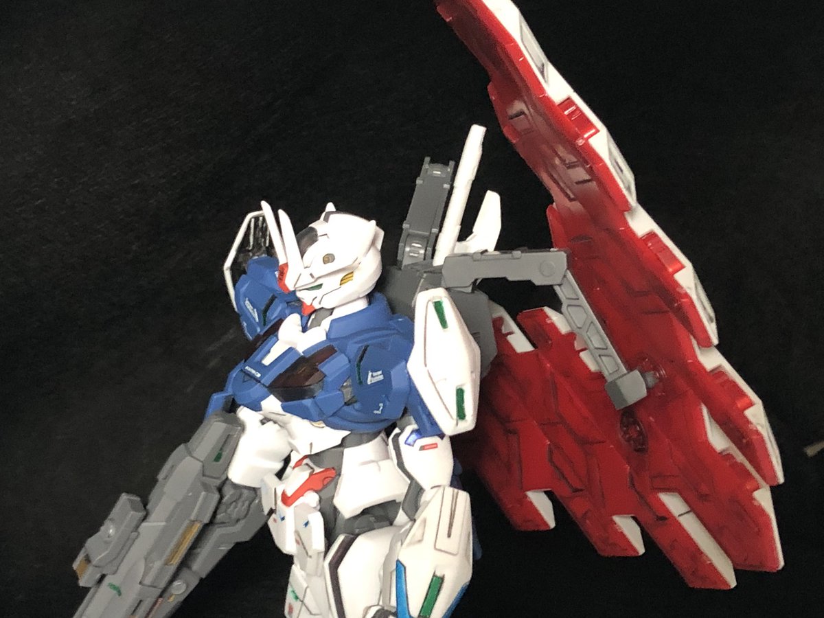 idea_sm's tweet photo. ふと見ていてガンビットに近い何かを感じてしまって背負わせてしまった😅
エアリアルムーン🌙
＃ガンプラ　＃ガンダム　＃ガンプラ好きと繋がりたい　＃水星の魔女 https://t.co/FGpceyZI1q