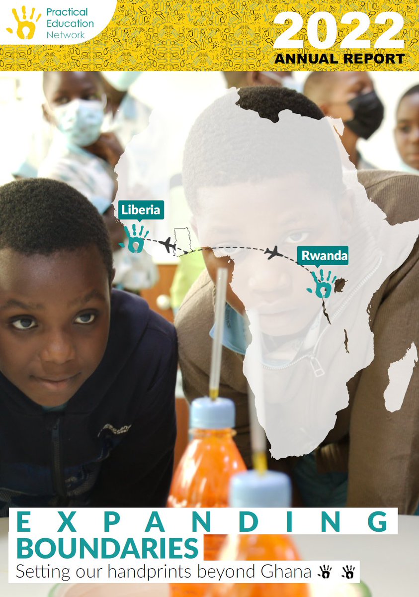 I'm thrilled to share the release of <a href="/PEN_ed/">Practical Education Network</a>'s 2022 Annual Report!

The year enabled us to expand our handprints beyond Ghana reaching teachers and learners like never before in our history. 

uploads.strikinglycdn.com/files/2eb0e4fe…

#Rwanda #Liberia #Ghana #handsonlearning #STEM