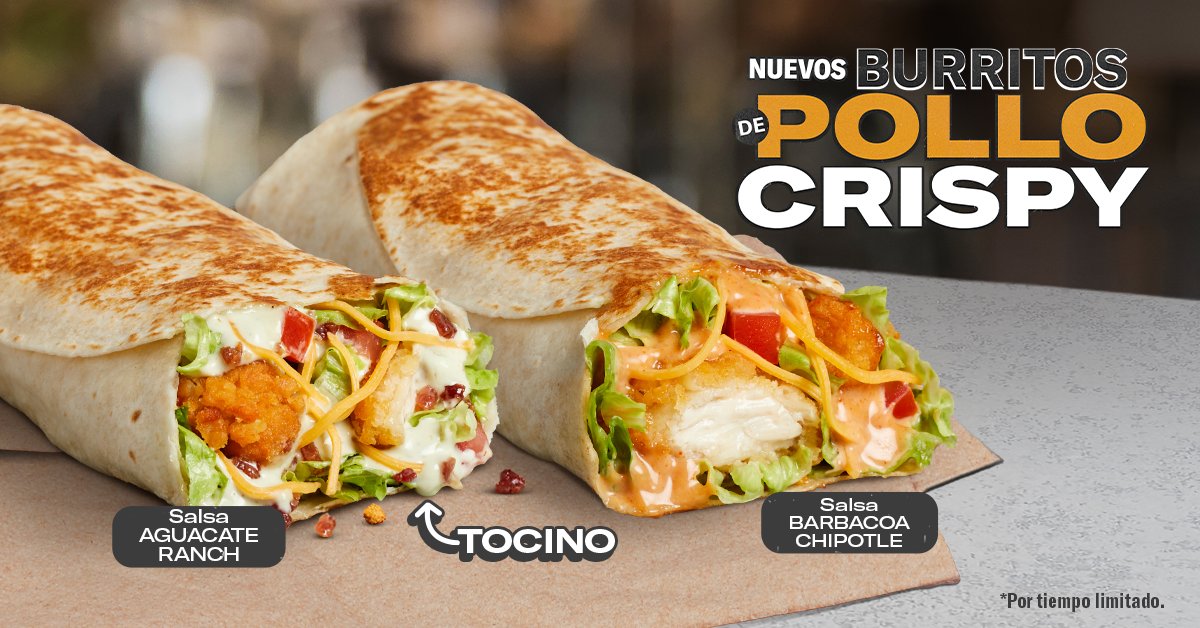 Taco Bell Guatemala on Twitter "¡NUEVOS! Burritos de Pollo Crispy 🔥🌯