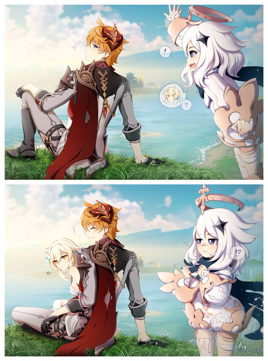 s_koup's tweet photo. he can hide her :з
and one day Paimon will realize she has to be careful

#chilumi https://t.co/zDzNe5z3WD