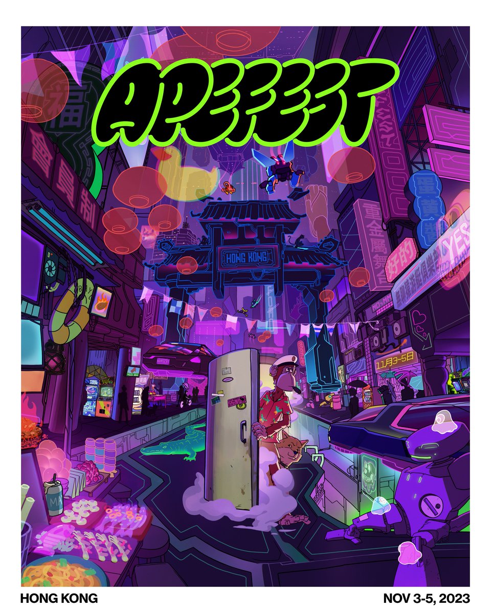 ApeFest is going global. Hong Kong. Nov 3-5, 2023. Apefest.com