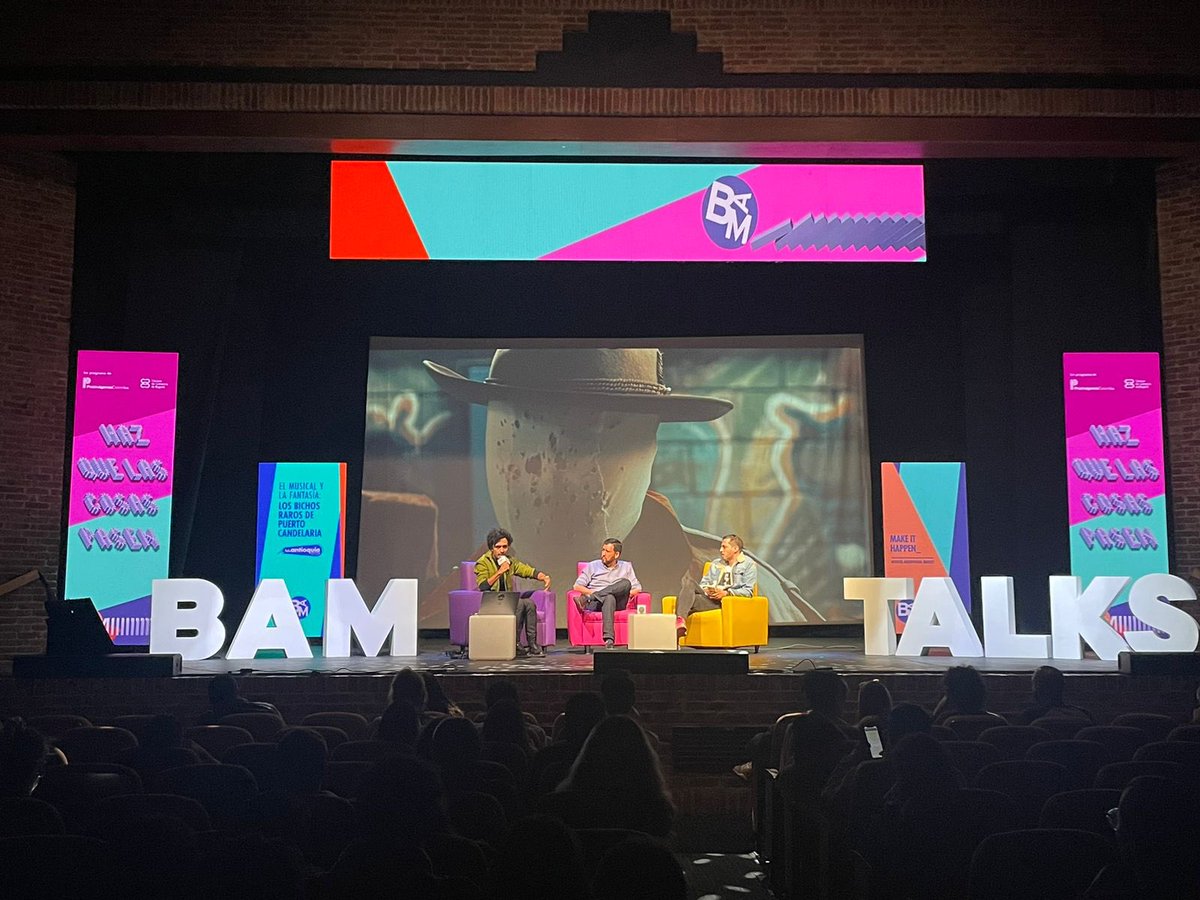 Teleantioquia's tweet image. 🐛 Parece que estuvieron unos bichos raros en el #BAM2023 😱. ¡Sí! #BichosLaSerie fue protagonista de las #BAMTalks, un espacio lleno de fantasía y mucha emoción al lado de @LosCandelarios 🎶. Revive esta charla aquí 👉🏻 fb.watch/lMe_sHUZZa/?mi… #ModoBAM