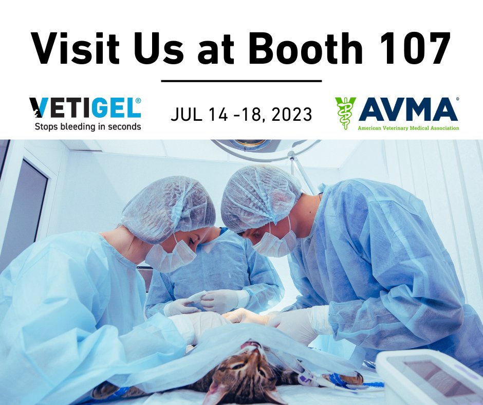 All bleeding stops eventually... but VETIGEL stops bleeding in seconds. Visit us at AVMA Booth 107 to learn more about VETIGEL and how it can be your standard of care in surgery. #veterinarymedicine  #bleedingcontrol #VETIGEL #AVMA2023