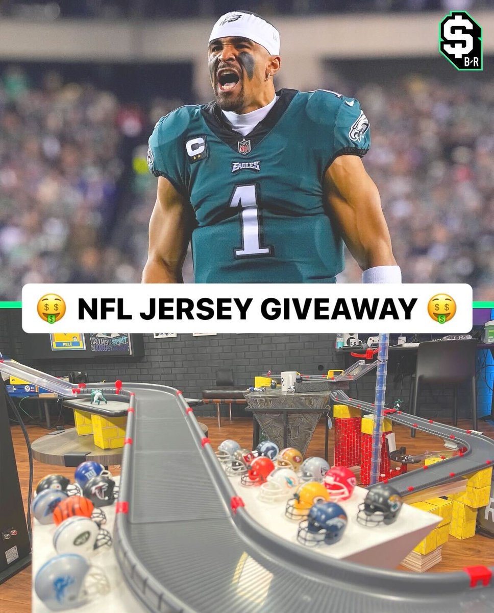 br_betting's tweet photo. 🚨 NFL JERSEY GIVEAWAY 🚨

We're giving away an NFL Jersey to a follower who correctly predicts the team that will win the Super Bowl in our NFL Marble Race Season Sim. Just RT this post and reply with your pick

AND WATCH OUR LIVE MARBLE RACES HERE 📲https://t.co/KrTO5A4NIs https://t.co/Frla5aE3RM