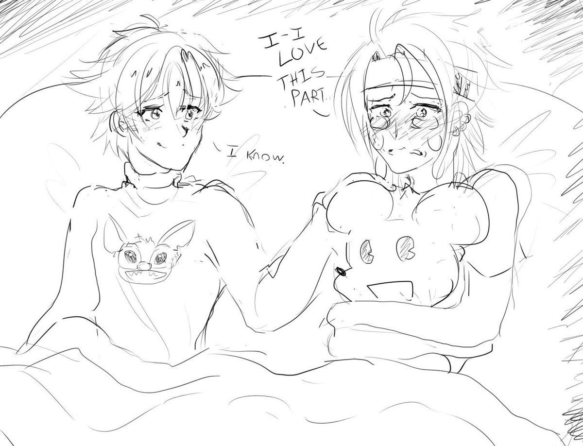 Found some ancient CrowRean art I did in 2018 of the two of them having a Disney movie marathon. This is vintage