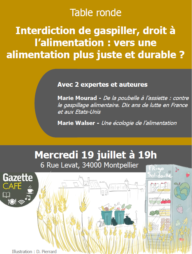 Venez discuter #gaspillagealimentaire et #alimentationdurable ce mercredi 19 à 19h à Montpellier. Avec @UnescoChairFood. <a href="/HarmattanParis/">Éditions L'Harmattan</a> et <a href="/editionsquae/">Éditions Quæ</a>
