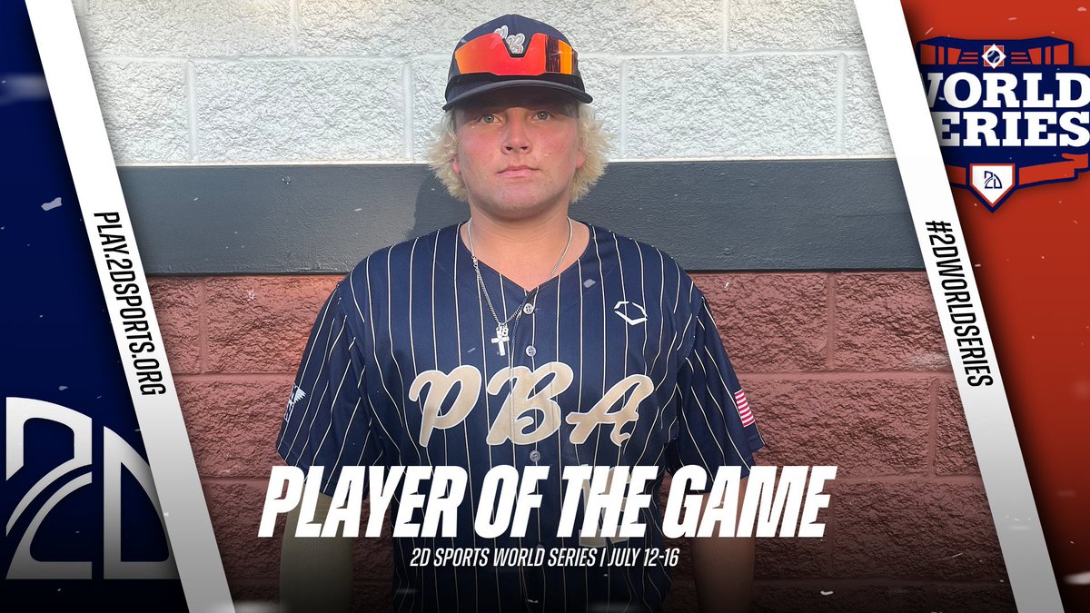 2D Sports Player of the Game (@2dsportspog) on Twitter photo ⭐️ PLAYER OF THE GAME ⭐️
Lucas Dunn: 2-3 1B 2B 1BB 3RBI
Summer Team: PBA
#2DWorldSeries
<a href="/2DsportsTN/">2D Sports Tennessee</a> ⭐️ PLAYER OF THE GAME ⭐️
Lucas Dunn: 2-3 1B 2B 1BB 3RBI
Summer Team: PBA
#2DWorldSeries
<a href="/2DsportsTN/">2D Sports Tennessee</a>
