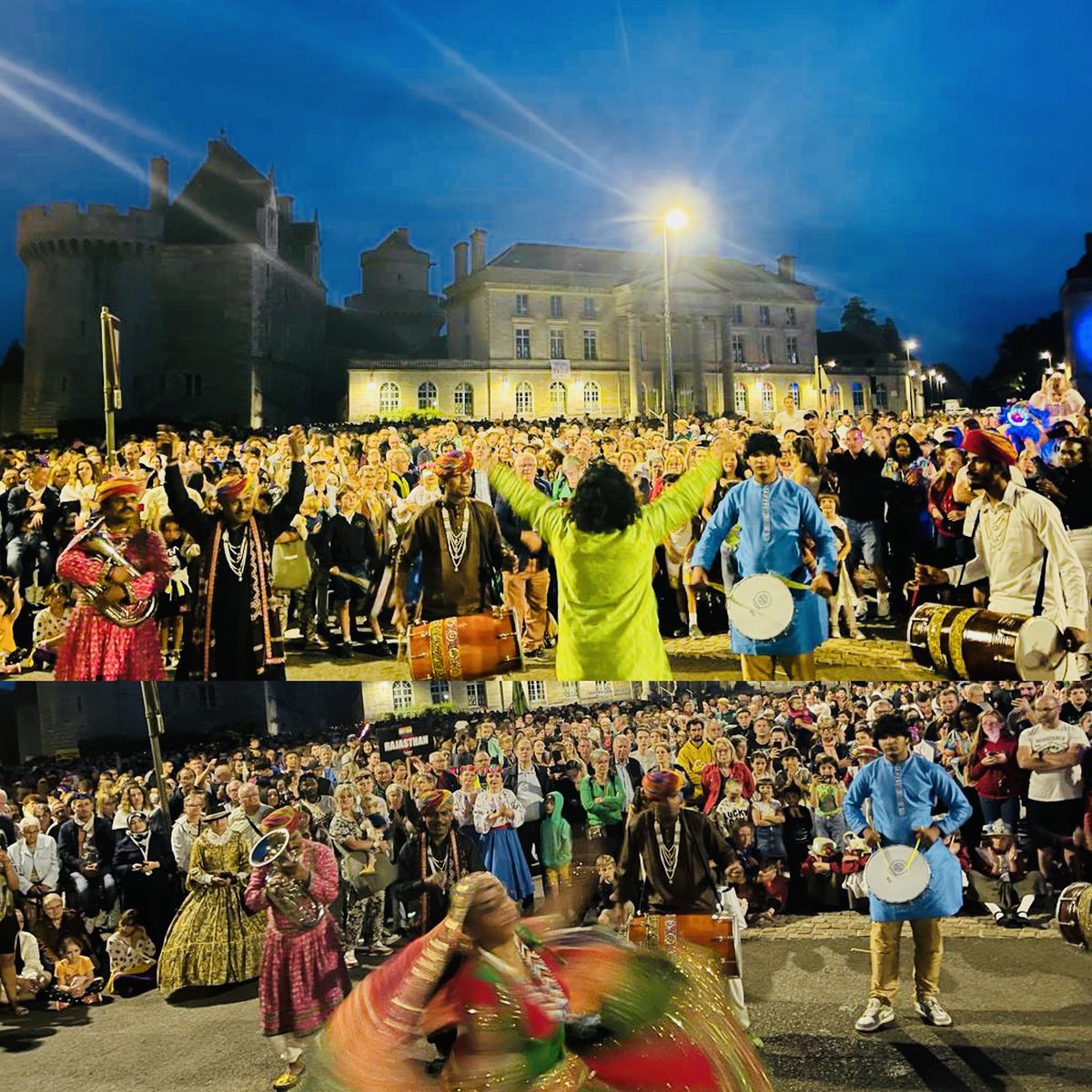 BhartiRahis's tweet photo. #Rahis #Bharti with his #Dhoad group Performed for thousands of French audience in world music Festival transported audience Directly to #india spectacular music dance of #Rajasthan @IndiaembFrance @JawedAshraf5 @AmbVMKwatra @IndianDiplomacy https://t.co/Pk2p51fSXP