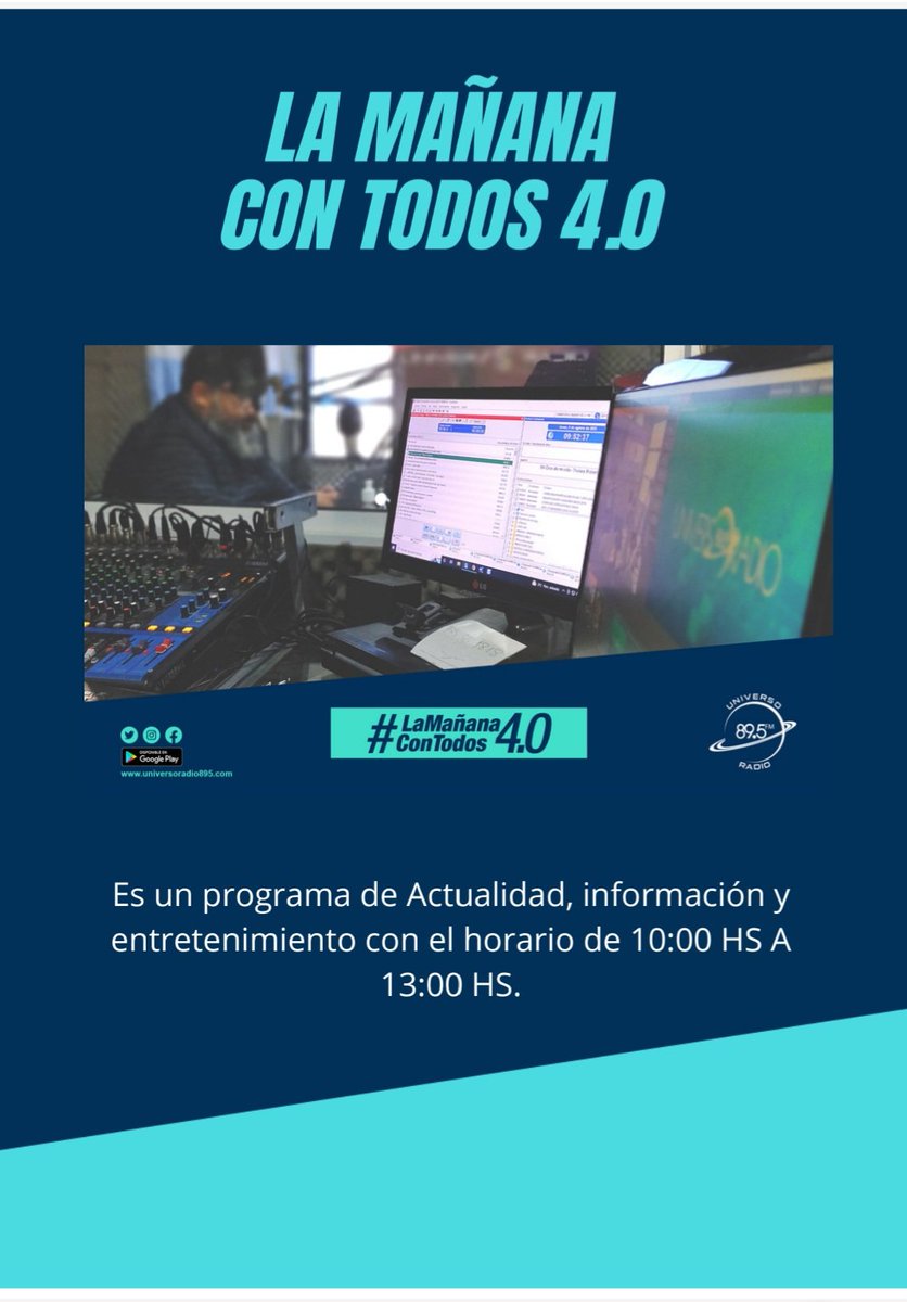joseflopy77's tweet photo. La Mañana de @universo895fm https://t.co/xtG8Hrtq81