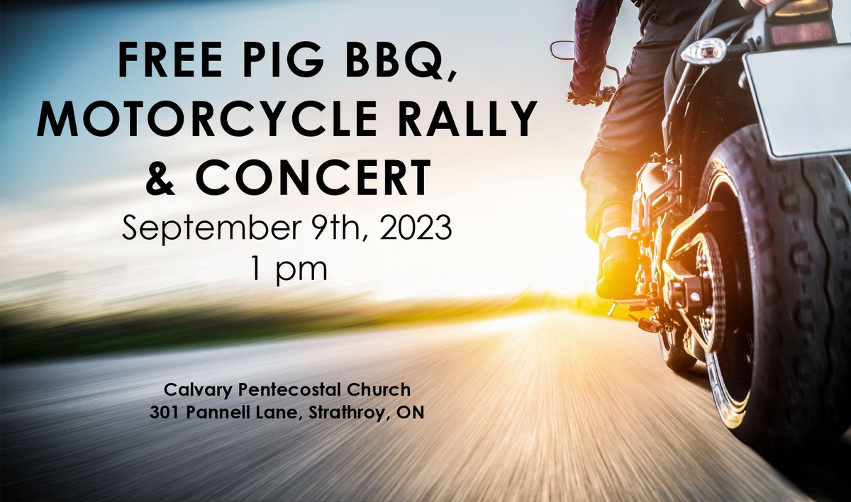 CPCStrathroy's tweet photo. Join us for our free BBQ, Motorcycle Rally, food, bouncy houses and concert with Open Heaven. https://t.co/pNoCkvnrAF