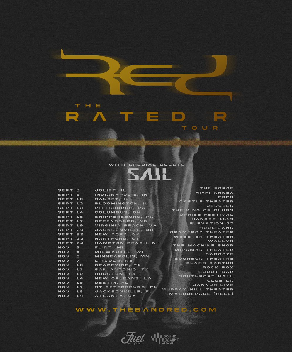 thebandred's tweet photo. The RATED R Tour // with special guests @saulband. Tickets go on sale tomorrow at 10am local time. See you guys soon!!! 😎❤️ https://t.co/hcJdVhWN32
