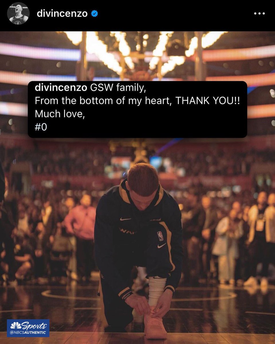 NBCSWarriors's tweet photo. Donte DiVincenzo’s message to Dub Nation ✍️ https://t.co/fnfaXaX079