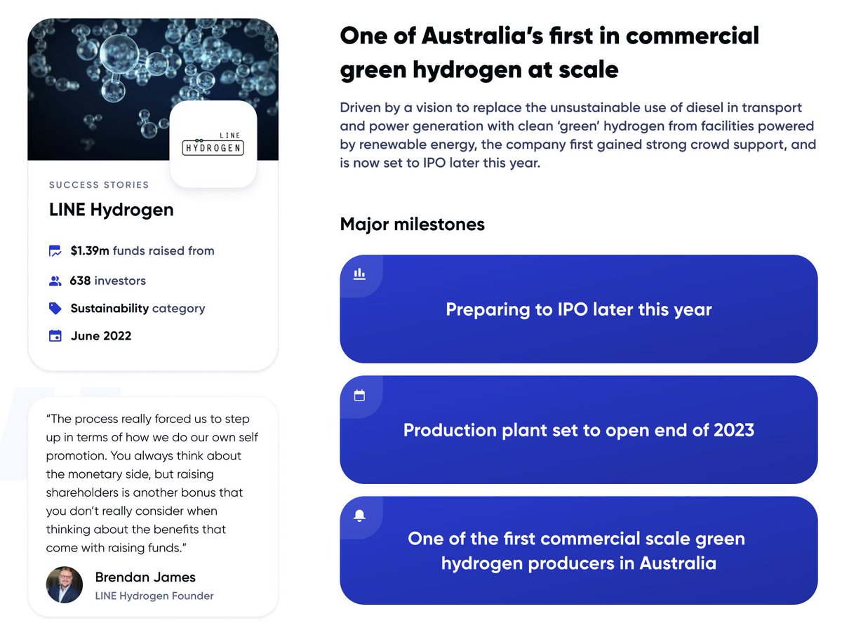 LineHydrogenAU's tweet photo. LINE Hydrogen is delighted to be featured in the Birchal Funded! Report FY23 released this week. Crowd-sourced funding was a critical part of our growth last year, and with it came so many benefits. Full report here: https://t.co/DuIURPY5mY
#greenhydrogen #hydrogen #LINEhydrogen https://t.co/9s6VjDQKjd