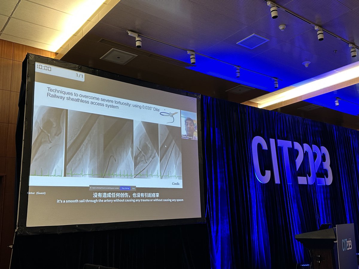 KinturSanghvi's tweet photo. It was an honor and unnerving to present remotely at the CIT 2023. Very deep interest and participation by 200 Chinese IC operators during the session discussing Railway Sheathless Access &amp; Tracking System. #radialfirst #sheathless #cardiotweeter #cordis #tctmd https://t.co/fyQsOoKJQN