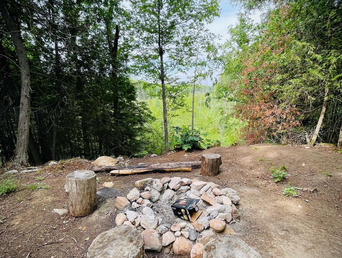 Glorious week exploring #bunkies &amp; #glampingadventures! 1st stop rustic paradise - The Overlook - w stunning pond views, cozy vibes, &amp; <a href="/StephenKing/">Stephen King</a> novels for spine-tingling campfire nights. Outdoor shower amidst trees &amp; overlooking gentle hill is breathtaking. #MemorableMoments