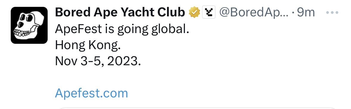 who is going ApeFest in Hong Kong