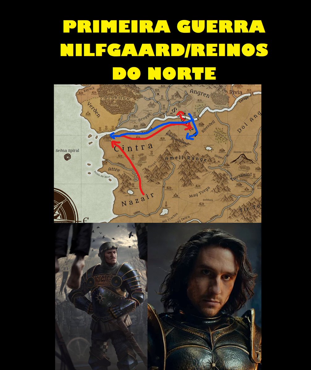 drnaudiolivros's tweet photo. A Primeira Guerra entre Nilfgaard e os Reinos do Norte
#thewitcher #nilfgaard #northernrealms #emhyrvaremreis #imperador #marechal #mennocoehoorn #cintra #guerra #invasão https://t.co/uI3O9Up3VH