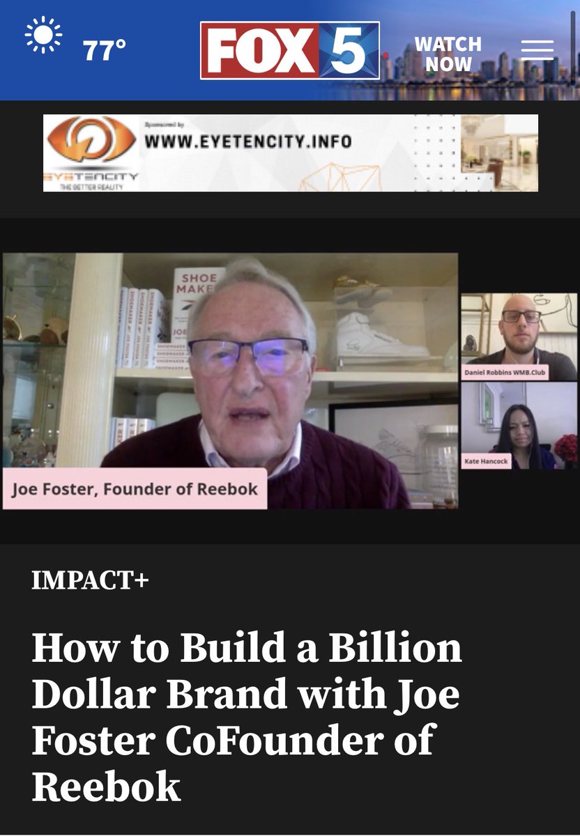 Reebok was going to be called Cougar. What’s better Cougar or Reebok?

Amazing Interview with Joe Foster founder of Reebok and sold it for billions.